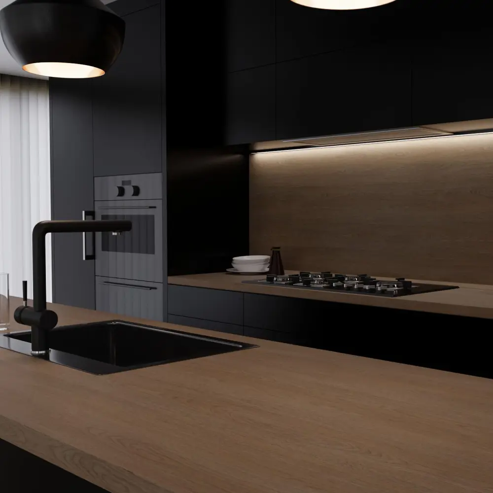 Фото 4 Кухонная столешница Slotex Carpenter Oak 1800x600x27 см ЛДСП цвет светлый дуб Фото 4 Кухонная столешница Slotex Carpenter Oak 1800x600x27 см ЛДСП цвет светлый дуб