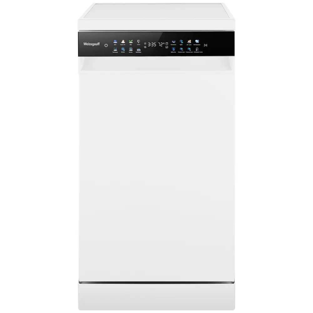 Фото 2 Отдельностоящая посудомоечная машина Weissgauff DW 4038 Inverter Touch 44.8 см 9 программ цвет серый/серебристый Фото 2 Отдельностоящая посудомоечная машина Weissgauff DW 4038 Inverter Touch 44.8 см 9 программ цвет серый/серебристый