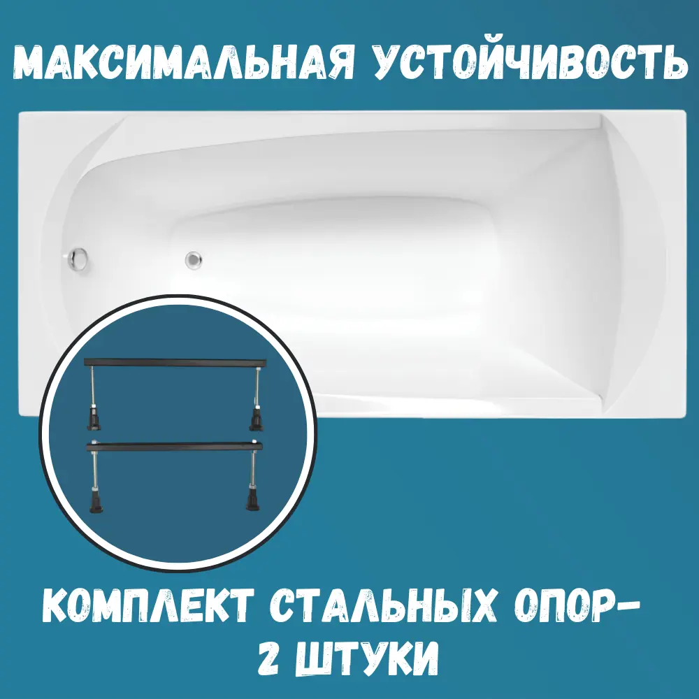 Фото 3 Прямоугольная ванна 1marka ELEGANCE 01эл1470кс1+ акрил 140x70см Фото 3 Прямоугольная ванна 1marka ELEGANCE 01эл1470кс1+ акрил 140x70см