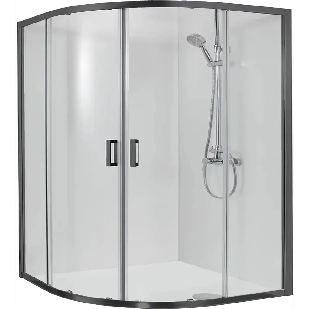 Фото Душевой уголок Aquatek AQ ARI 00000126034 1/4 круга 21x54см черный профиль эффект стекла прозрачный Фото Душевой уголок Aquatek AQ ARI 00000126034 1/4 круга 21x54см черный профиль эффект стекла прозрачный