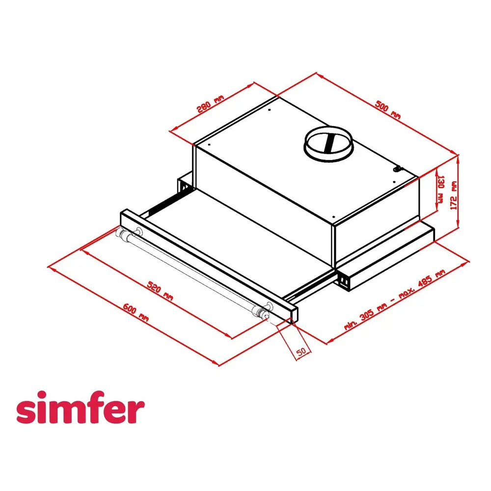 Фото 6 Встраиваемая вытяжка Simfer SM62L 60 см цвет черный Фото 6 Встраиваемая вытяжка Simfer SM62L 60 см цвет черный