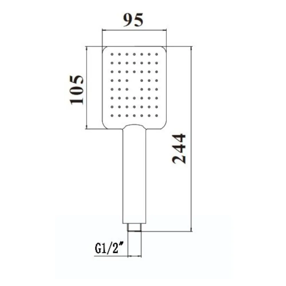 Фото 2 Лейка для душа Savol S-FSP01H 1 режимная цвет черный