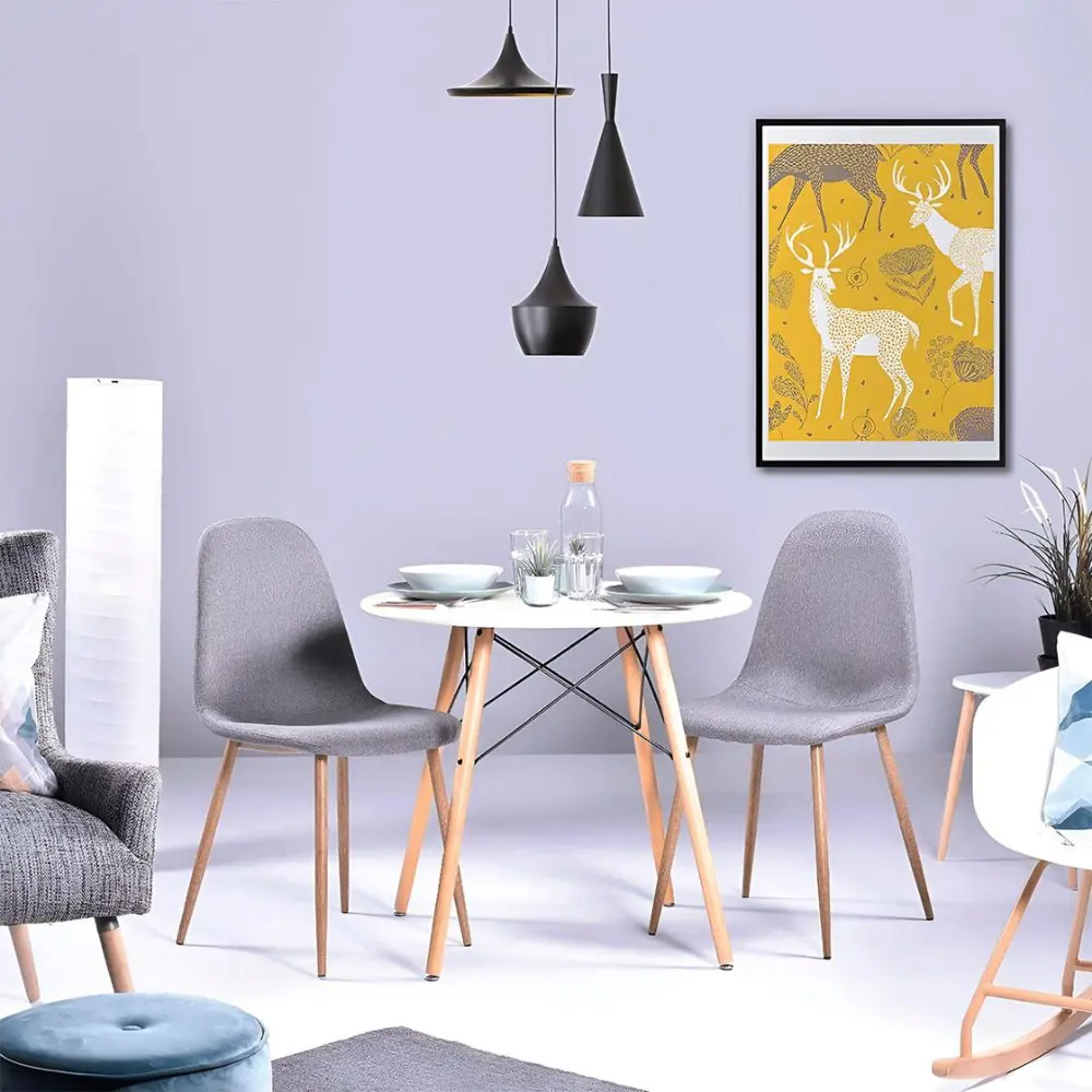 Фото 5 Стол обеденный круглый Ridberg DSW Eames 70x75 см МДФ цвет белый Фото 5 Стол обеденный круглый Ridberg DSW Eames 70x75 см МДФ цвет белый