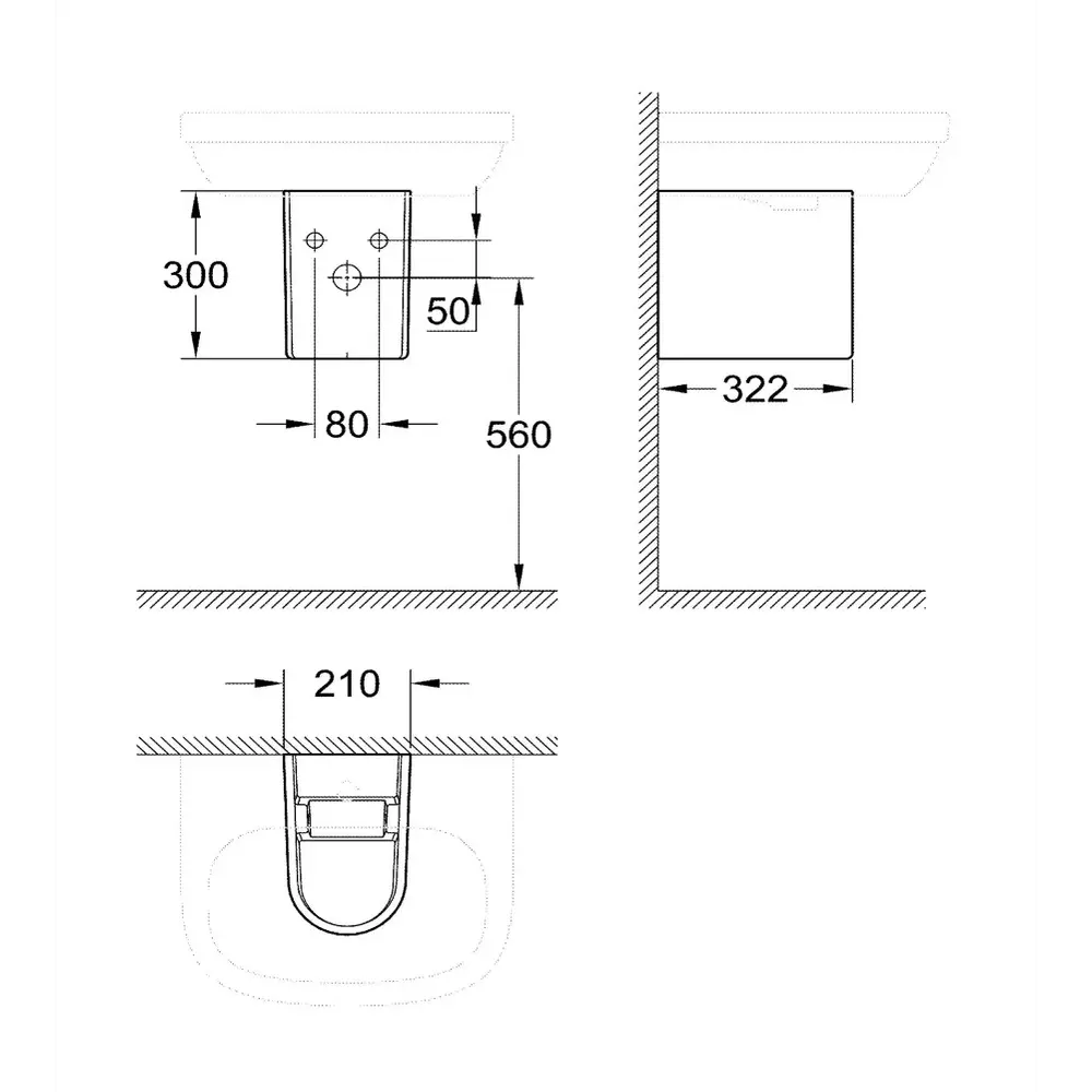 Фото 2 Полупьедестал для раковины GROHE 00000084230 цвет белый Фото 2 Полупьедестал для раковины GROHE 00000084230 цвет белый