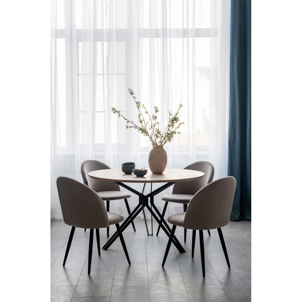 Фото 9 Комплект кухонных стульев 2 шт Ridberg Лори 47x82x46 см текстиль цвет серо-бежевый Фото 9 Комплект кухонных стульев 2 шт Ridberg Лори 47x82x46 см текстиль цвет серо-бежевый