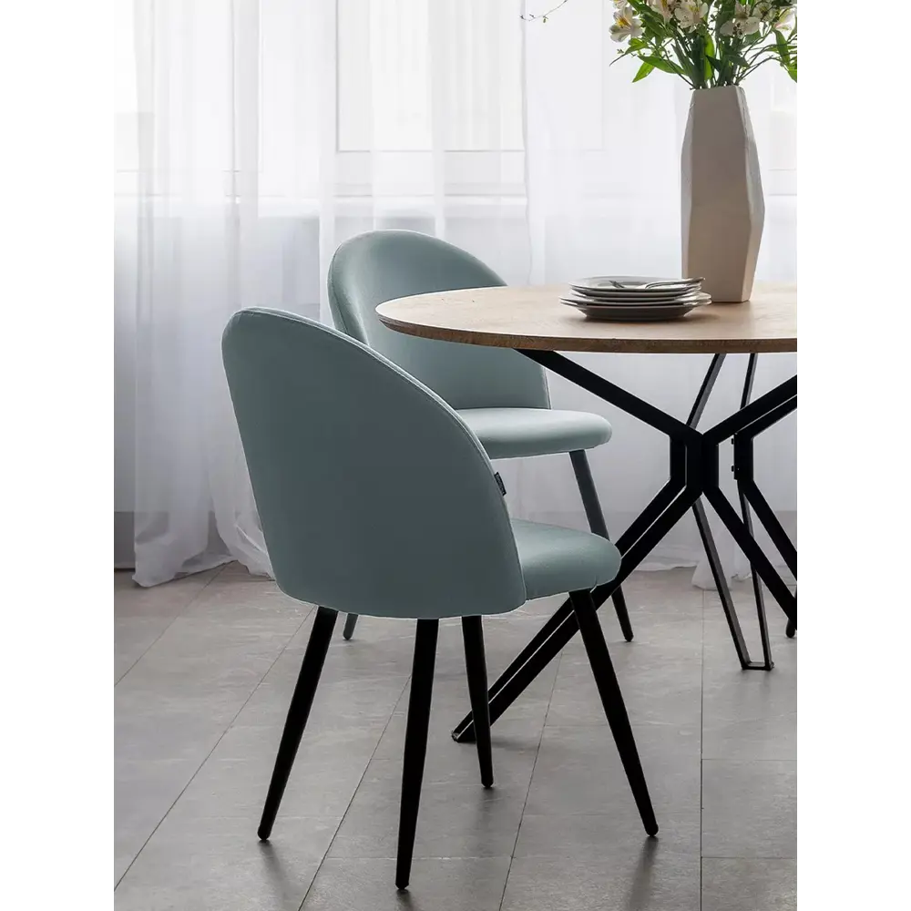 Фото 10 Комплект кухонных стульев 4 шт Ridberg Лори 47x82x46 см текстиль цвет голубой Фото 10 Комплект кухонных стульев 4 шт Ridberg Лори 47x82x46 см текстиль цвет голубой