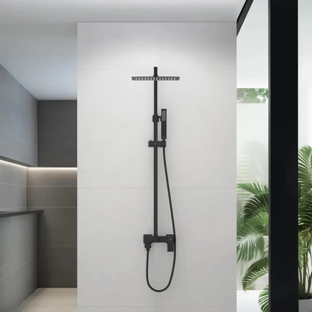 Фото 2 Душевая система Aquatek Либра 00000135333 однорычажный смеситель цвет черный