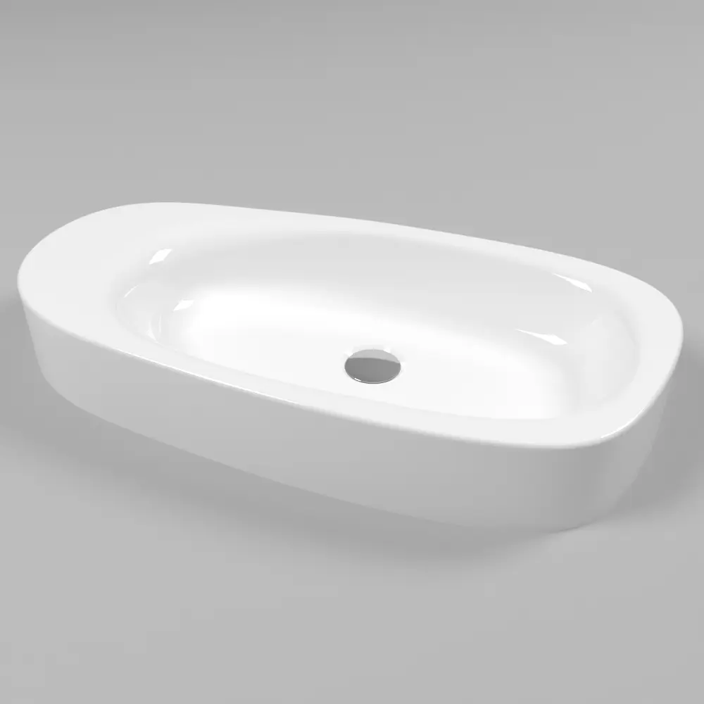 Фото Раковина накладная Whitecross moonstone f 0732.070035.100 70см цвет белый глянец