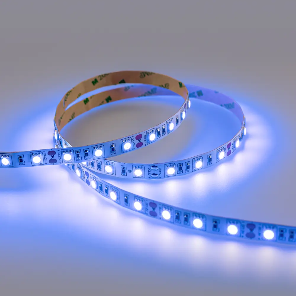 Фото 3 Светодиодная лента Eleganz Lux 5050 60 LED (14.4W/M) 12V СИНЯЯ IP20, 5м Фото 3 Светодиодная лента Eleganz Lux 5050 60 LED (14.4W/M) 12V СИНЯЯ IP20, 5м