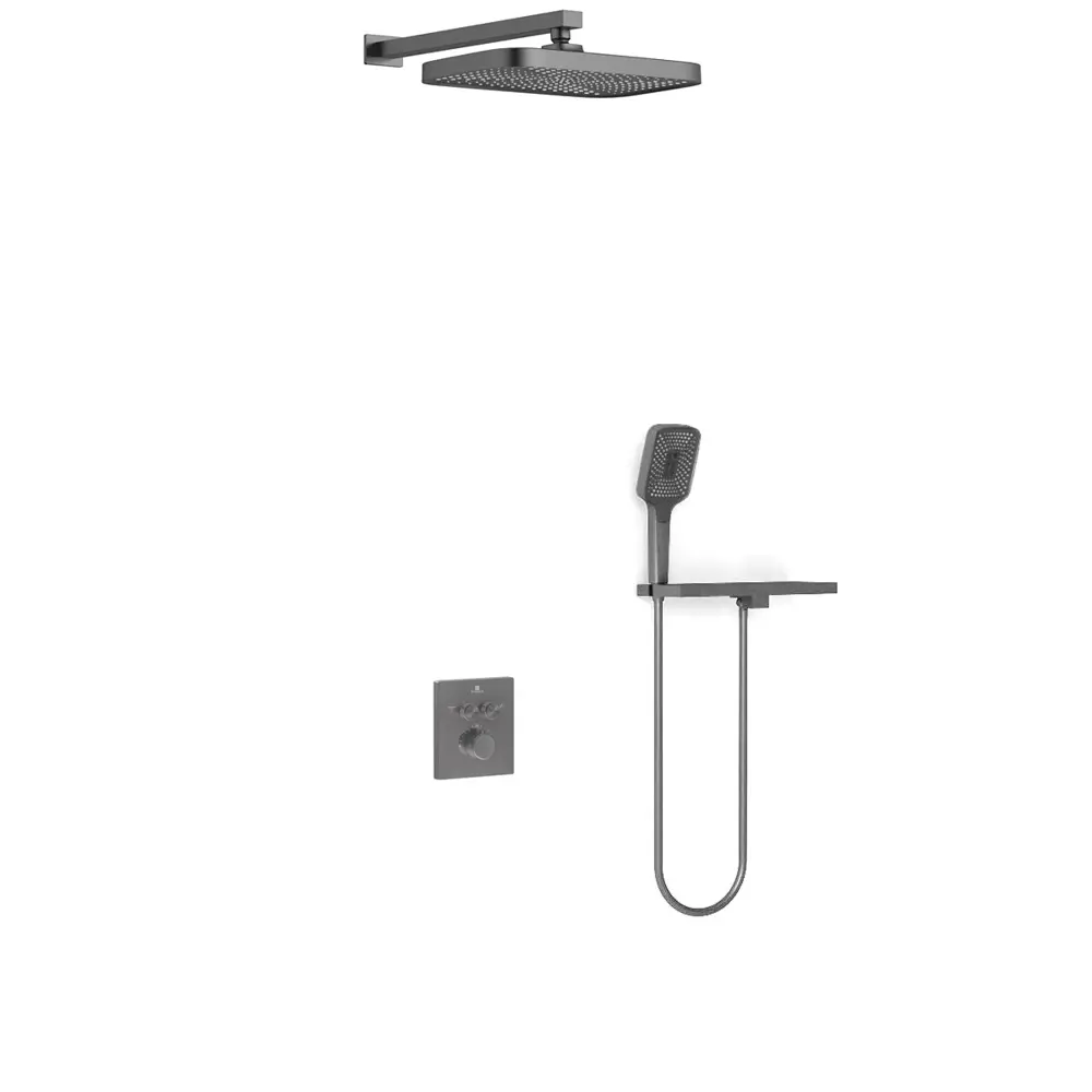 Фото 2 Душевая система VINCEA Inspire VSFW-321MT1RGM скрытого монтажа цвет вороненая сталь Фото 2 Душевая система VINCEA Inspire VSFW-321MT1RGM скрытого монтажа цвет вороненая сталь