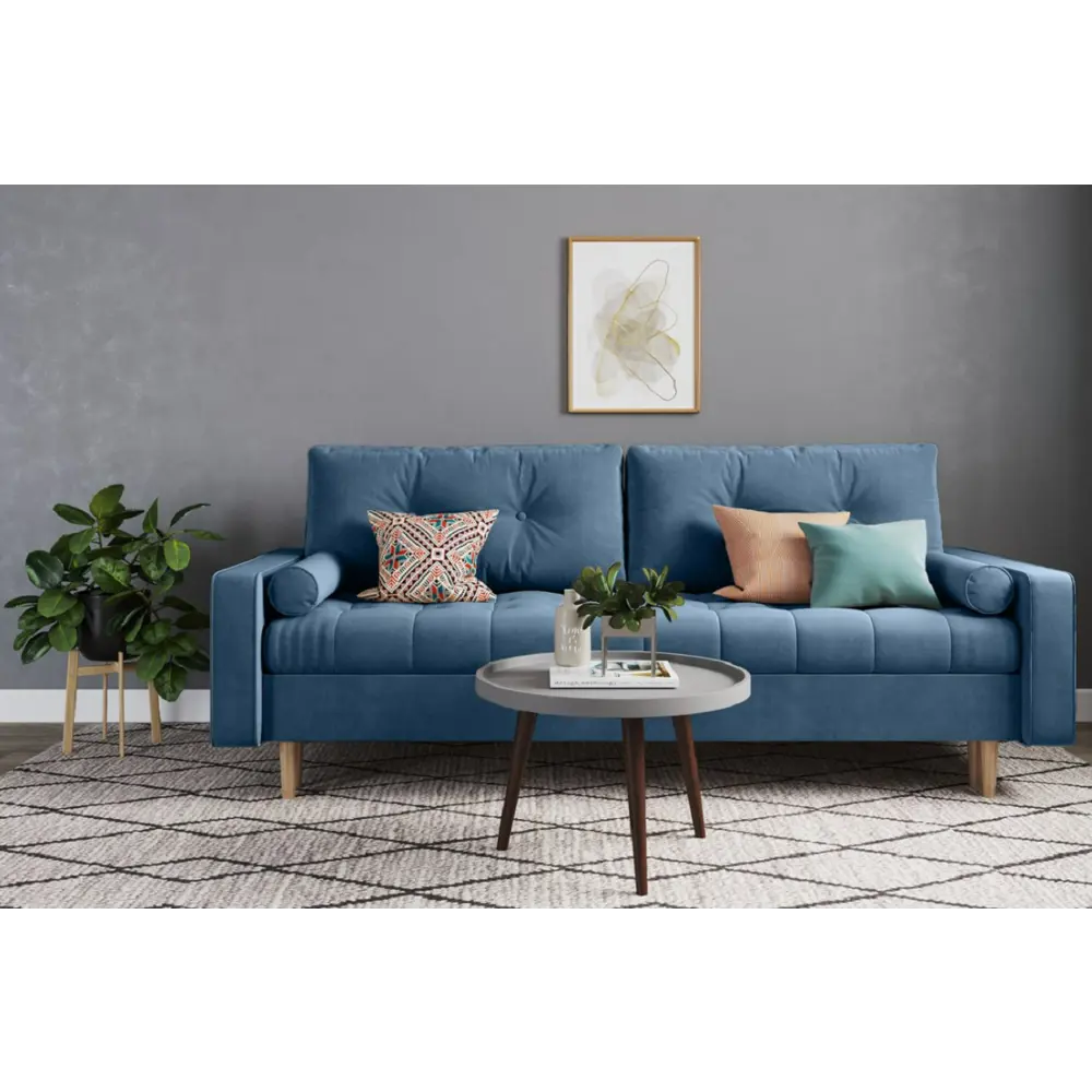 Фото 2 Диван Divan.ru Ситено 218x90x95 см ткань цвет синий Фото 2 Диван Divan.ru Ситено 218x90x95 см ткань цвет синий