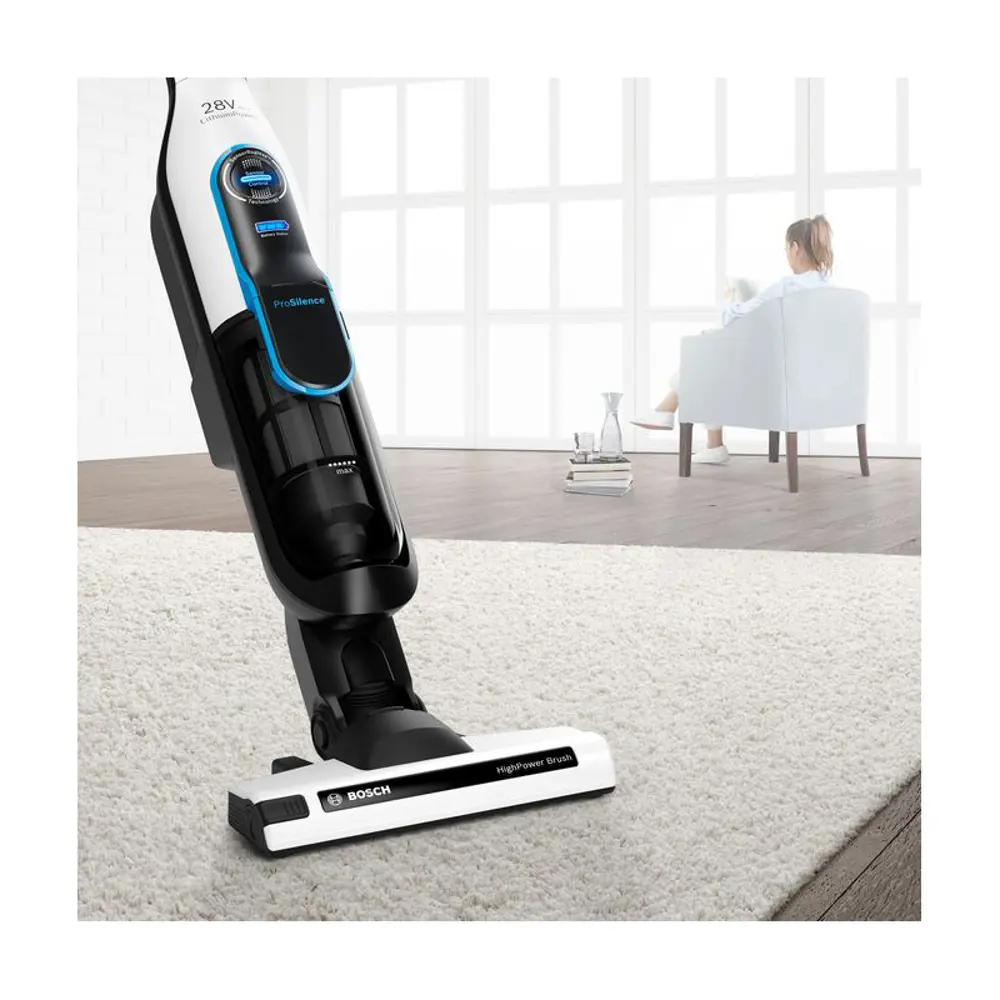Фото 2 Пылесос вертикальный Bosch Vcas010v25 0.4 л 56 Вт цвет белый Фото 2 Пылесос вертикальный Bosch Vcas010v25 0.4 л 56 Вт цвет белый