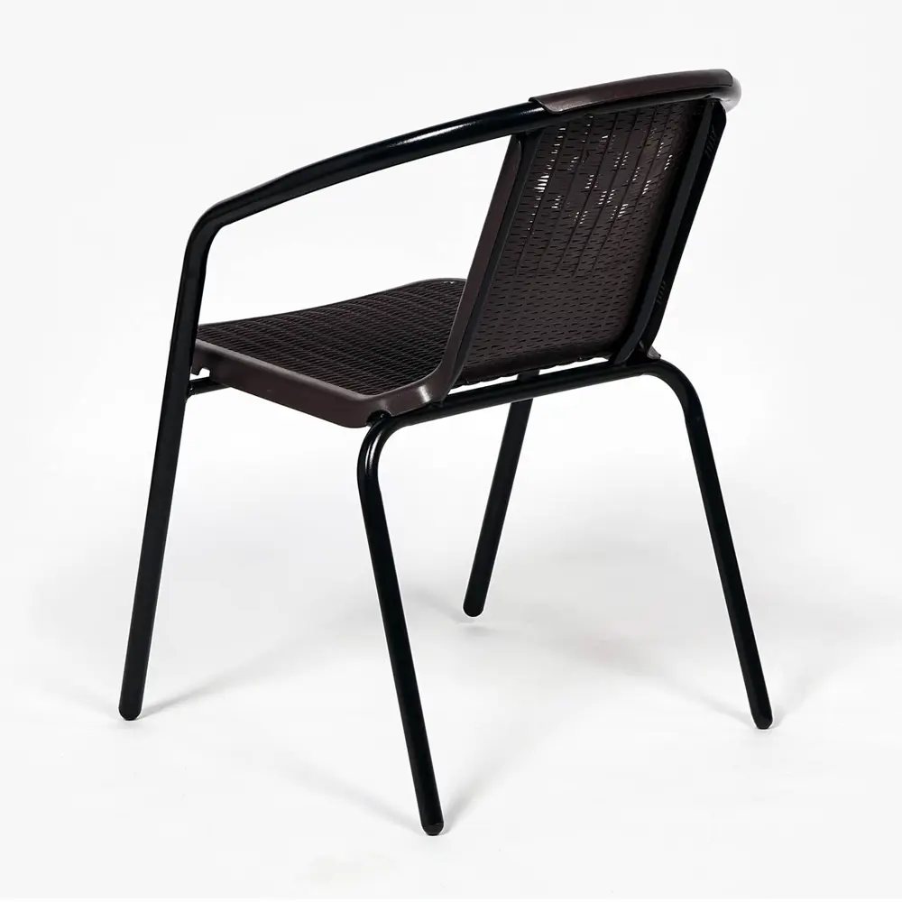 Фото 8 Набор обеденной мебели для сада 10608314 металл и пластик коричневый 3 предмета