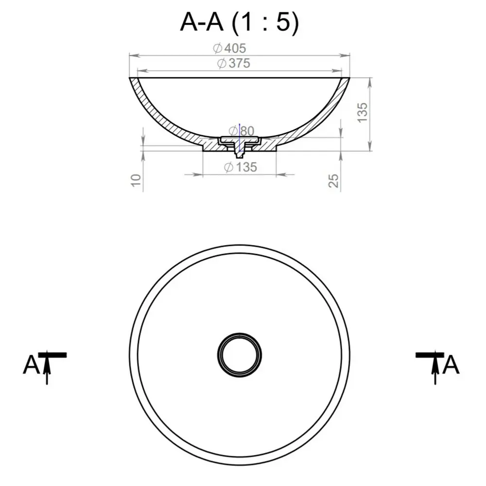 Фото 4 Раковина накладная Holbi demeter 1.02.016.11.1.1.1 40.5см цвет белый матовый Фото 4 Раковина накладная Holbi demeter 1.02.016.11.1.1.1 40.5см цвет белый матовый