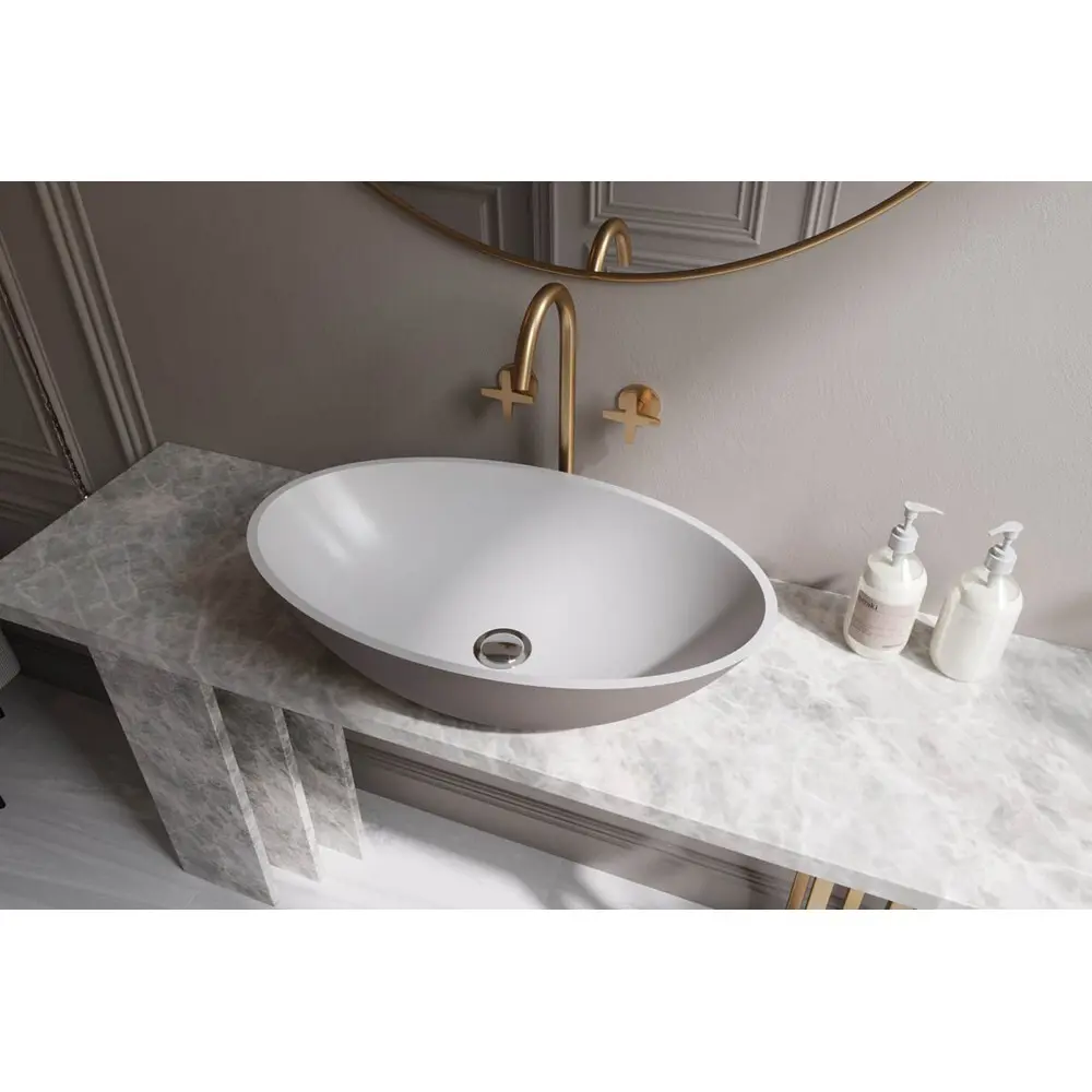 Фото 2 Раковина накладная Holbi dione 1.02.006.11.1.1.1 60см цвет белый матовый Фото 2 Раковина накладная Holbi dione 1.02.006.11.1.1.1 60см цвет белый матовый