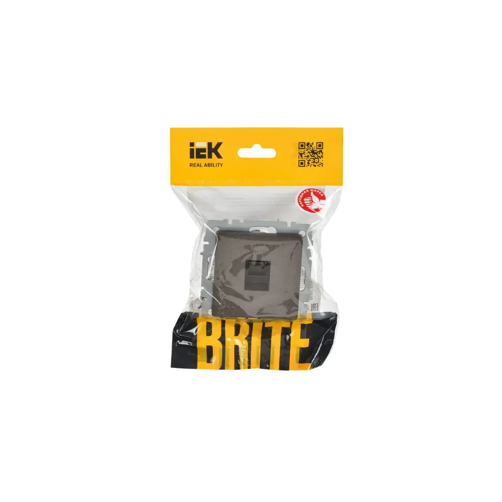 Фото 2 Розетка компьютерная встраиваемая Iek Brite BR-K10-2-K45 RJ45 Cat 6 цвет бронза Фото 2 Розетка компьютерная встраиваемая Iek Brite BR-K10-2-K45 RJ45 Cat 6 цвет бронза