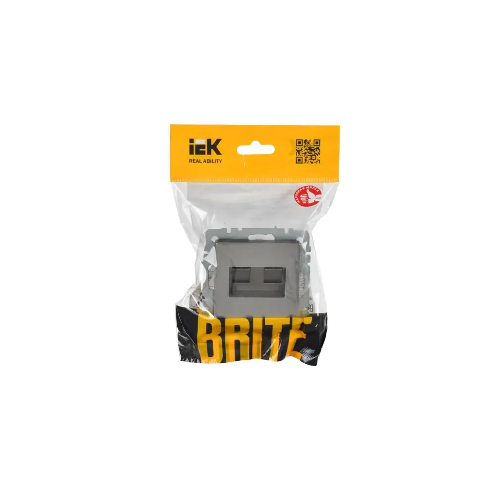 Фото 2 Розетка компьютерная встраиваемая Iek Brite BR-K20-2-K46 RJ45 Cat 6 цвет сталь Фото 2 Розетка компьютерная встраиваемая Iek Brite BR-K20-2-K46 RJ45 Cat 6 цвет сталь