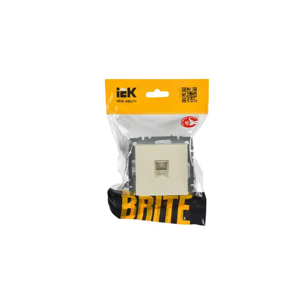 Фото 2 Розетка компьютерная встраиваемая Iek Brite BR-K10-2-K10 RJ45 Cat 6 цвет бежевый Фото 2 Розетка компьютерная встраиваемая Iek Brite BR-K10-2-K10 RJ45 Cat 6 цвет бежевый