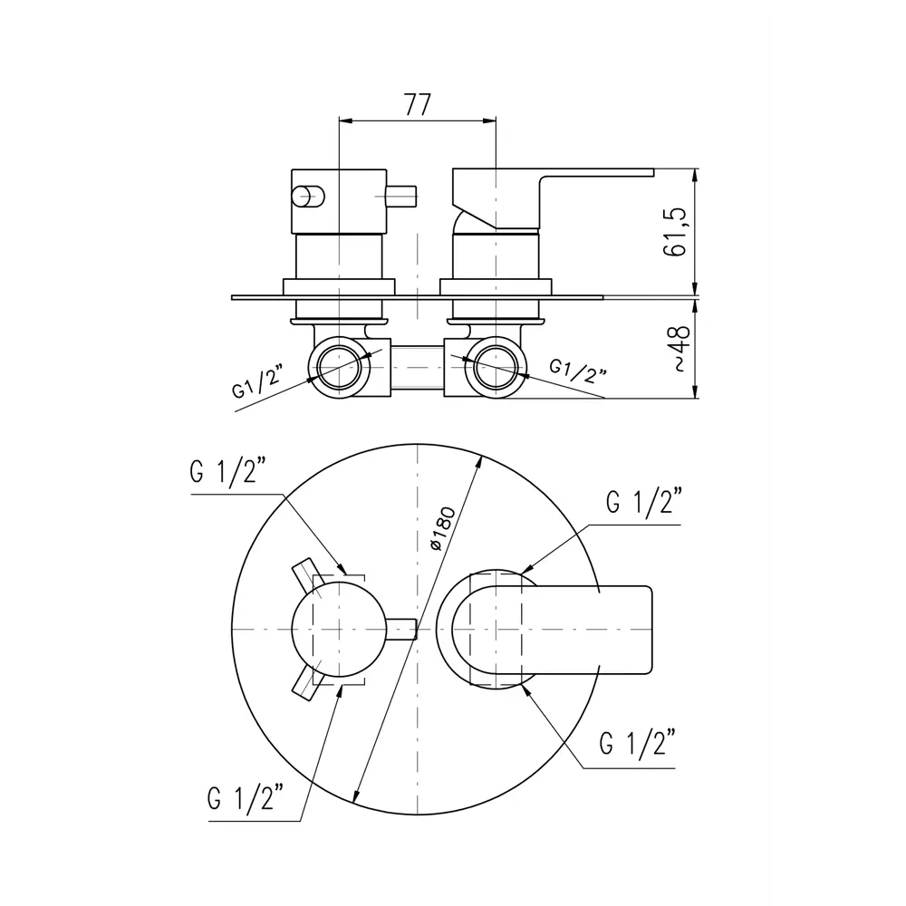 Фото 2 Смеситель для ванны RAVSLEZAK NL186K скрытый монтаж цвет хром Фото 2 Смеситель для ванны RAVSLEZAK NL186K скрытый монтаж цвет хром