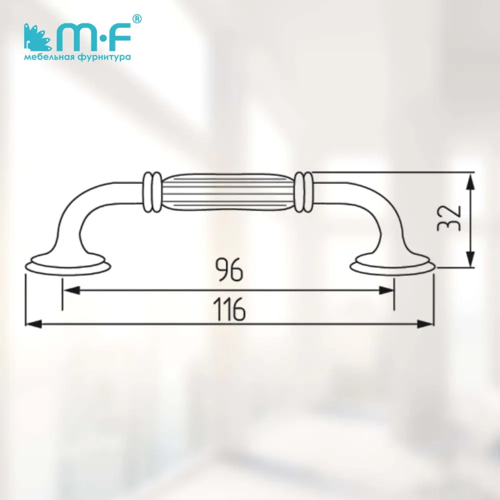 Фото 3 Мебельная ручка-скоба MF R84 96мм черный 2 шт Фото 3 Мебельная ручка-скоба MF R84 96мм черный 2 шт