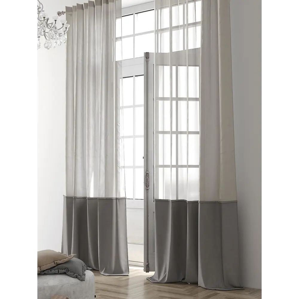 Фото 2 Тюль на ленте At Home Клоэ вуаль 150x280 см цвет серый AA207079 Фото 2 Тюль на ленте At Home Клоэ вуаль 150x280 см цвет серый AA207079