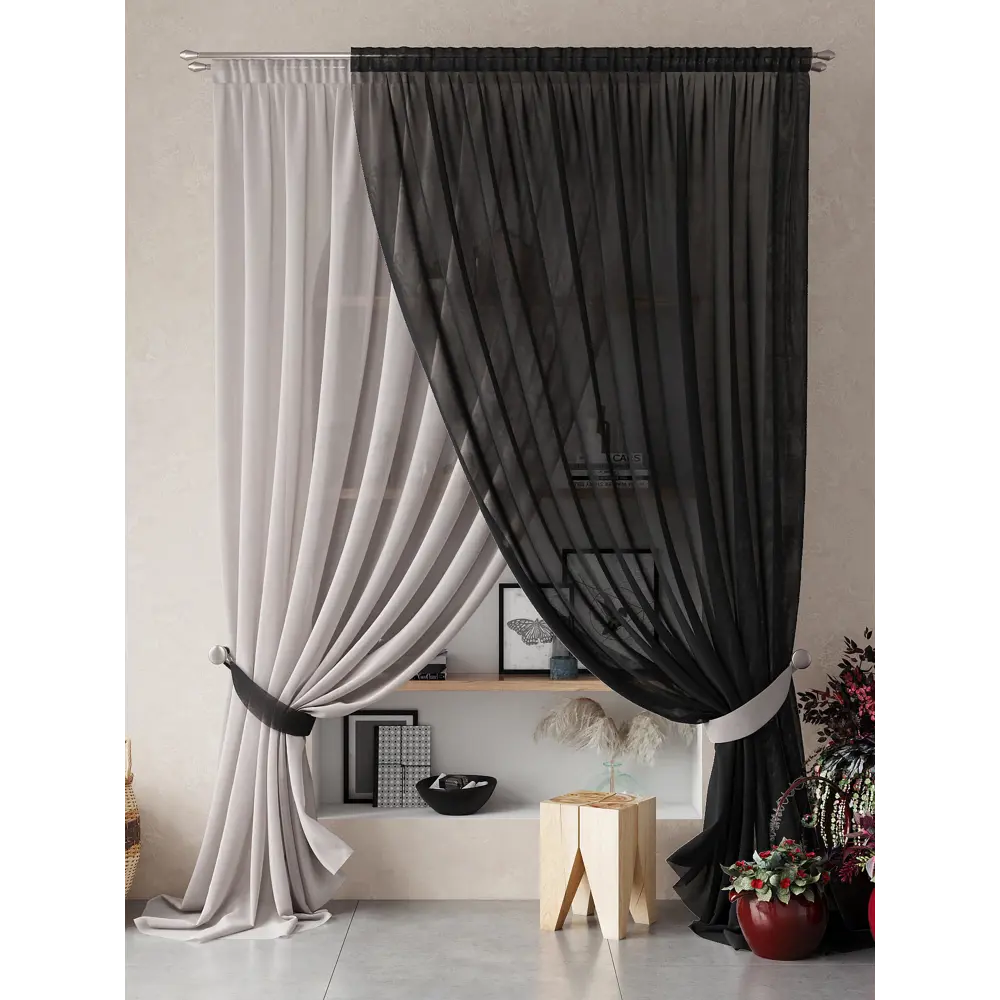 Фото Тюль на ленте At Home Нариа вуаль 300x270 см цвет серый AA207262-270 Фото Тюль на ленте At Home Нариа вуаль 300x270 см цвет серый AA207262-270