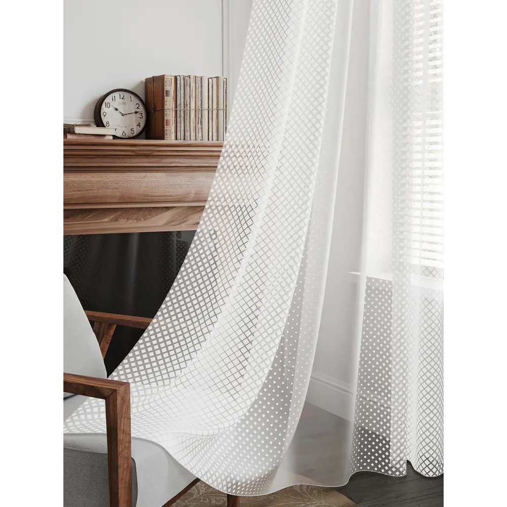 Фото 7 Тюль на ленте At Home Лорелис-01 вуаль 300x290 см цвет белый AA133001-290