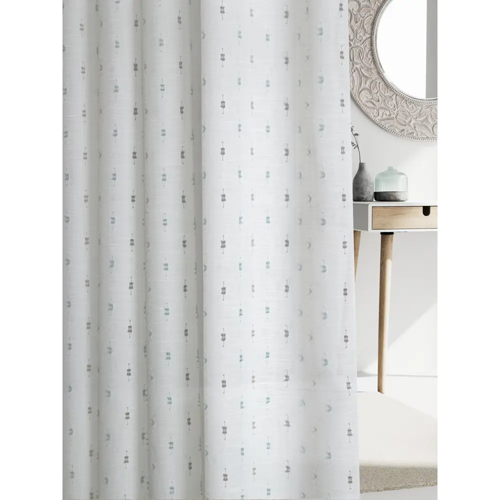 Фото 8 Тюль на ленте At Home Томниц-165 вуаль 300x290 см цвет серый/бирюзовый/зеленый AA126165-290