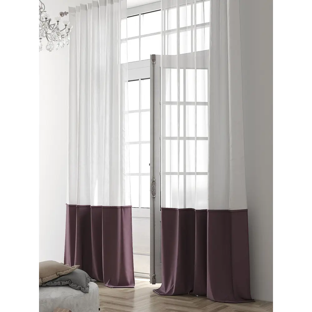 Фото 2 Тюль на ленте At Home Марциан вуаль 150x280 см цвет фиолетовый AA207073 Фото 2 Тюль на ленте At Home Марциан вуаль 150x280 см цвет фиолетовый AA207073