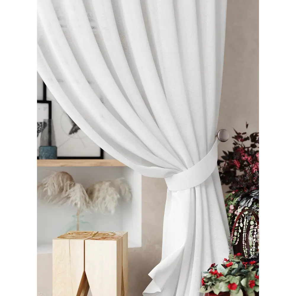 Фото 5 Тюль на ленте At Home Нариа вуаль 300x290 см цвет белый AA207250-290 Фото 5 Тюль на ленте At Home Нариа вуаль 300x290 см цвет белый AA207250-290