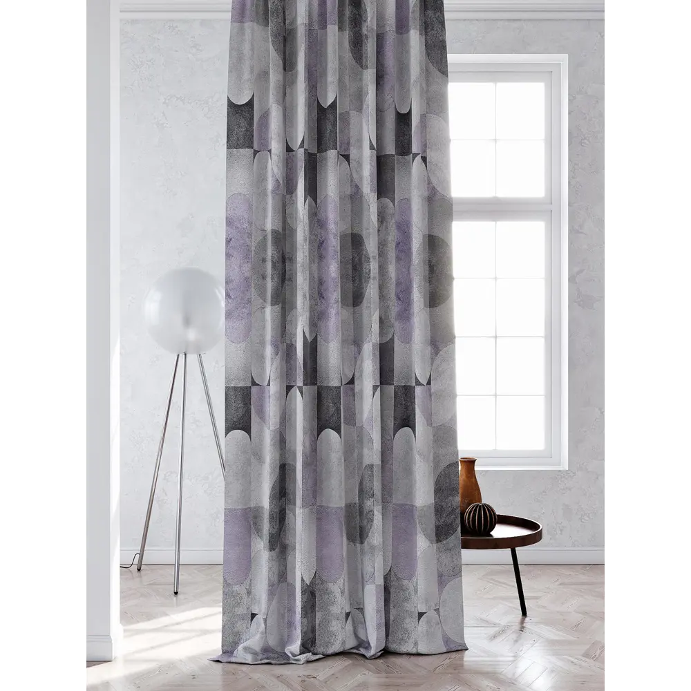 Фото Штора на ленте At Home Ланевиарс габардин 150x250 см цвет серый AA548065