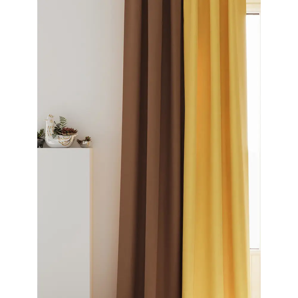 Фото 6 Комплект штор на ленте At Home Нобиус сатин 145x230 см цвет желтый AA213541-230 Фото 6 Комплект штор на ленте At Home Нобиус сатин 145x230 см цвет желтый AA213541-230