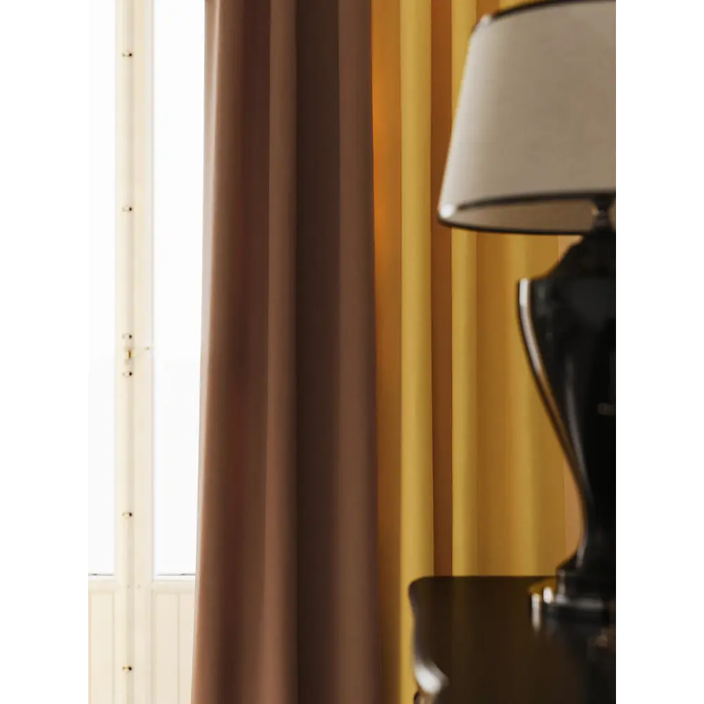 Фото 5 Комплект штор на ленте At Home Нобиус сатин 145x230 см цвет желтый AA213541-230 Фото 5 Комплект штор на ленте At Home Нобиус сатин 145x230 см цвет желтый AA213541-230