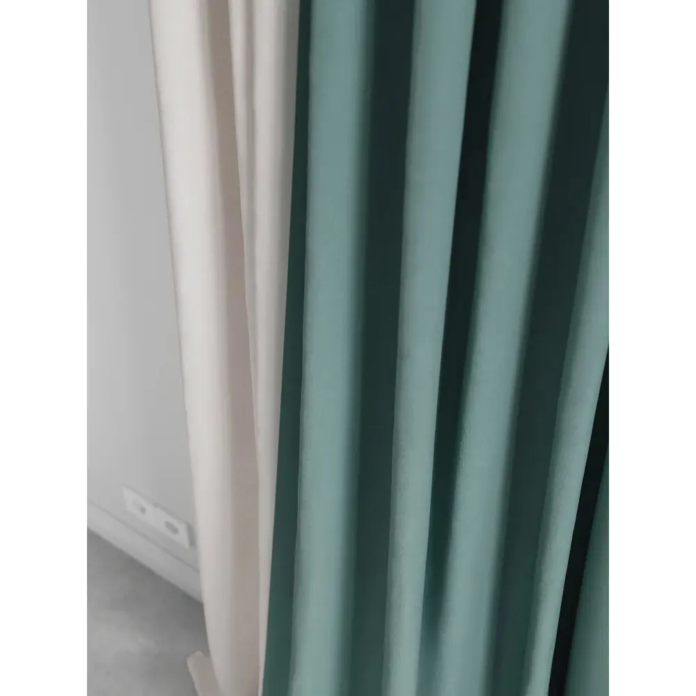 Фото 4 Комплект штор на ленте At Home Нобиус сатин 145x280 см цвет бирюзовый AA213624-280 Фото 4 Комплект штор на ленте At Home Нобиус сатин 145x280 см цвет бирюзовый AA213624-280