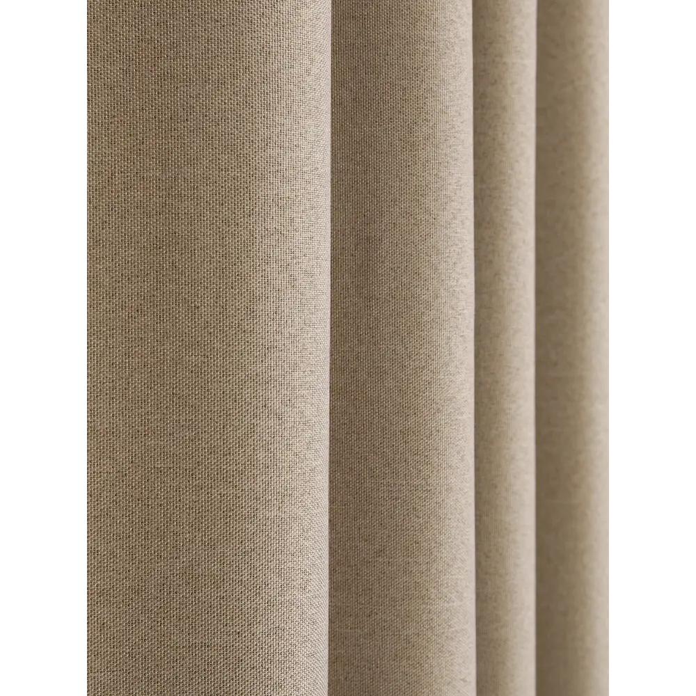 Фото 2 Штора на ленте At Home Элуи блэкаут 270x340 см цвет бежевый AA103007