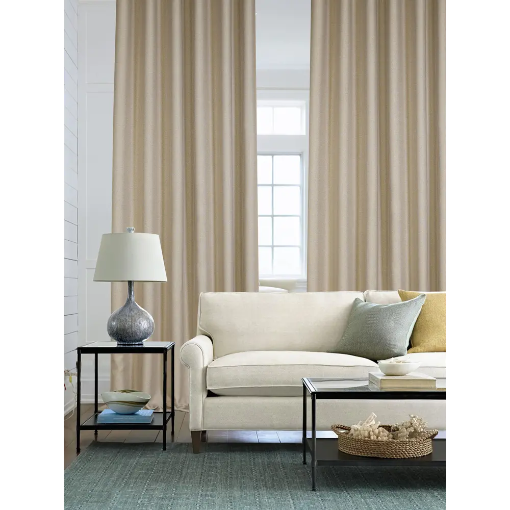 Фото 6 Штора на ленте At Home Элуи блэкаут 270x340 см цвет бежевый AA103007