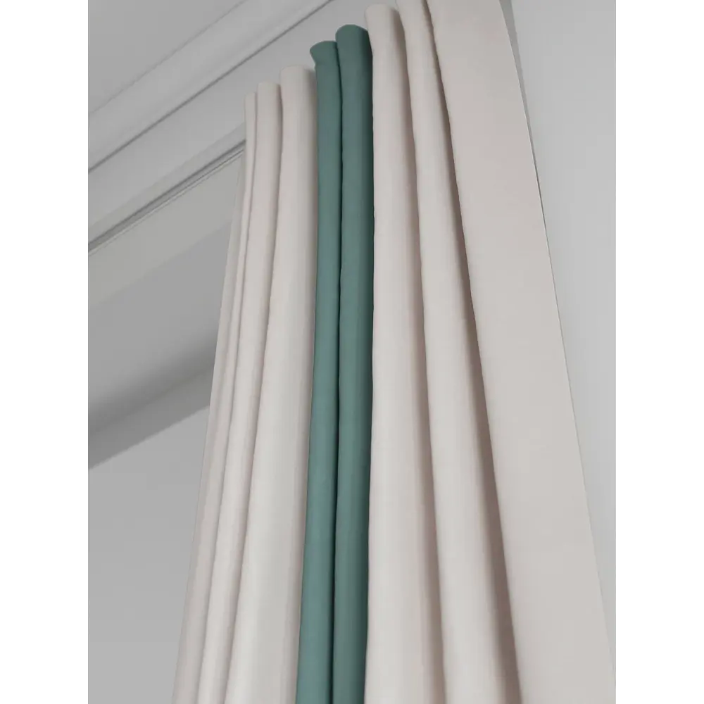 Фото 5 Комплект штор на ленте At Home Нобиус сатин 180x280 см цвет бирюзовый/зеленый AA213554-280 Фото 5 Комплект штор на ленте At Home Нобиус сатин 180x280 см цвет бирюзовый/зеленый AA213554-280