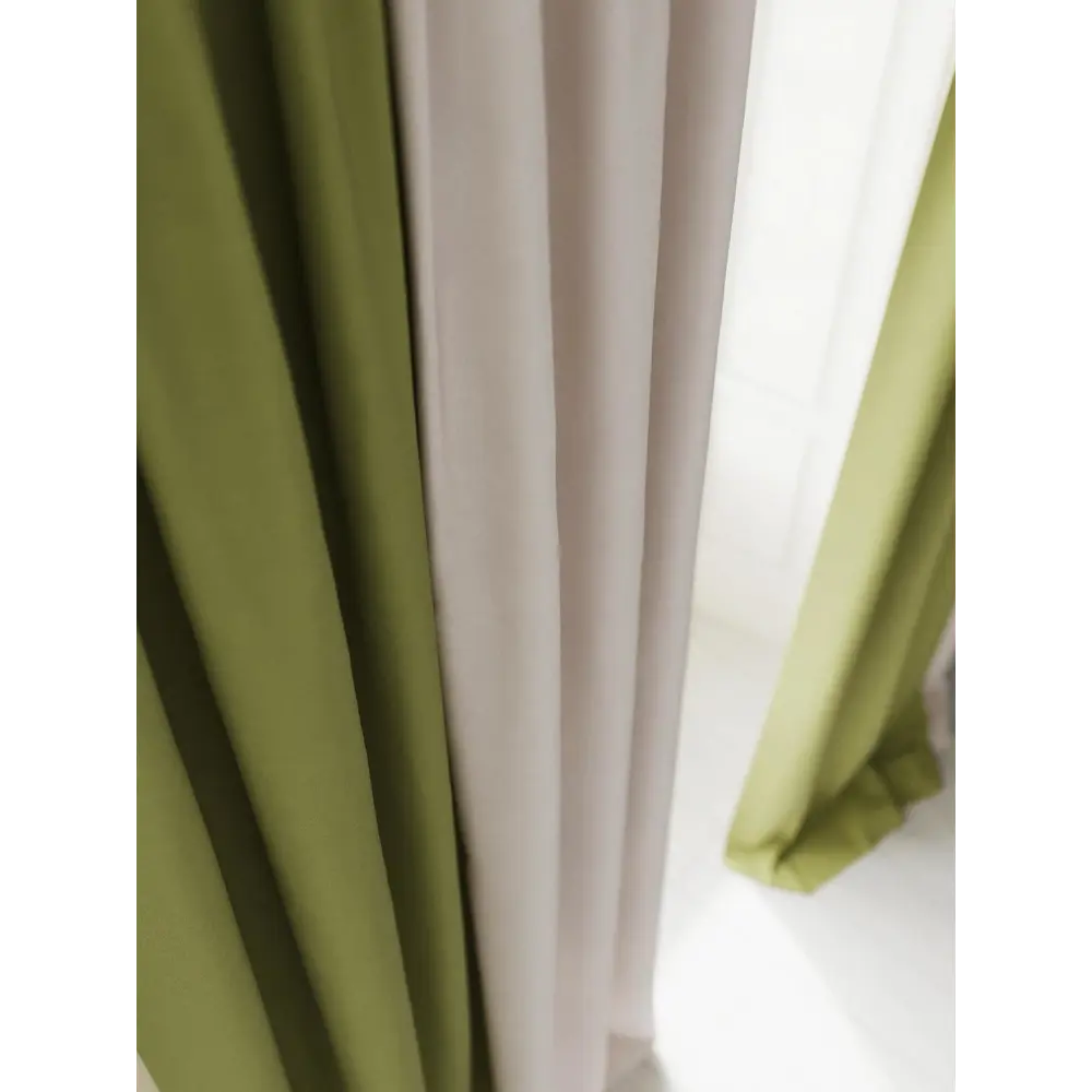 Фото 4 Комплект штор на ленте At Home Нобиус сатин 145x270 см цвет зеленый AA213523-270