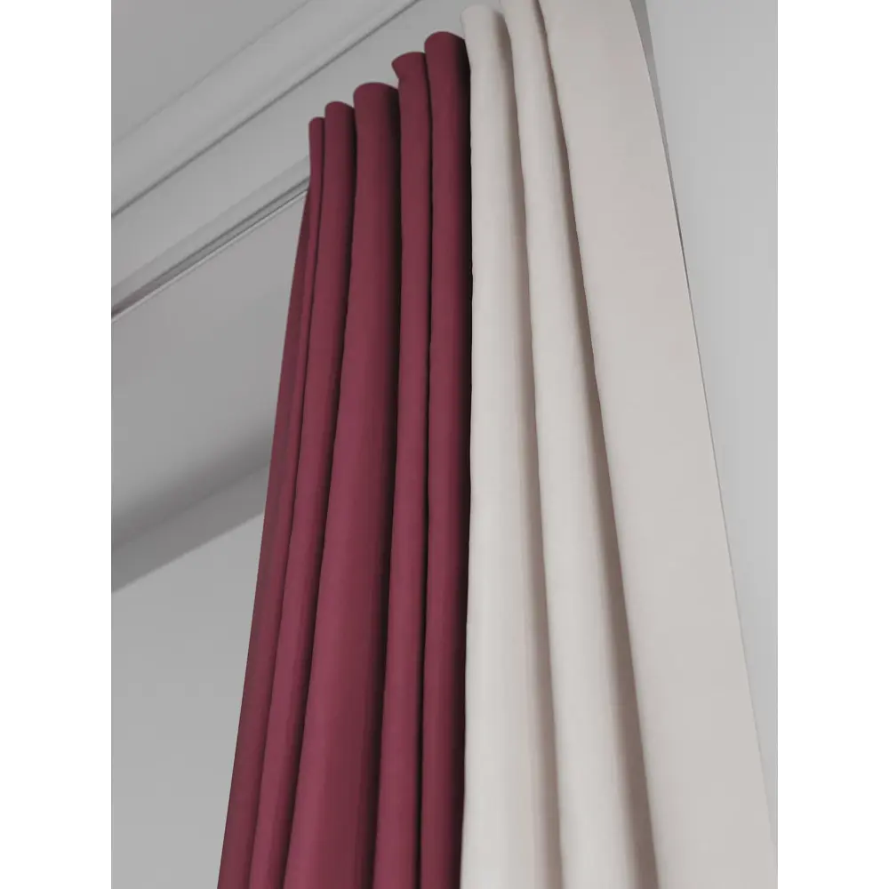 Фото 5 Комплект штор на ленте At Home Нобиус сатин 145x260 см цвет фиолетовый AA213628-260