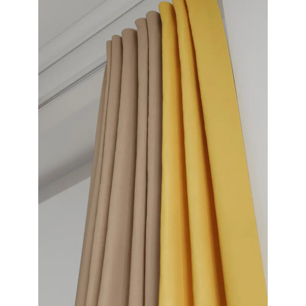 Фото 5 Комплект штор на ленте At Home Нобиус сатин 145x340 см цвет желтый AA213632-340 Фото 5 Комплект штор на ленте At Home Нобиус сатин 145x340 см цвет желтый AA213632-340