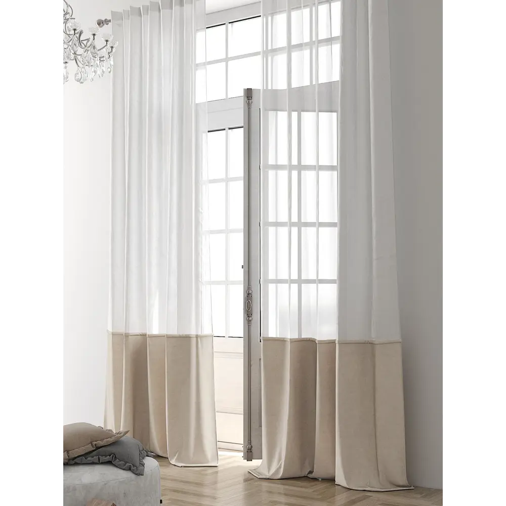 Фото 2 Тюль на ленте At Home Марциан вуаль 150x280 см цвет бежевый AA207064 Фото 2 Тюль на ленте At Home Марциан вуаль 150x280 см цвет бежевый AA207064
