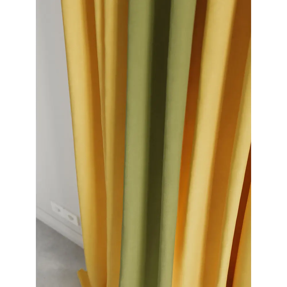 Фото 4 Комплект штор на ленте At Home Нобиус сатин 180x270 см цвет зеленый AA213584-270