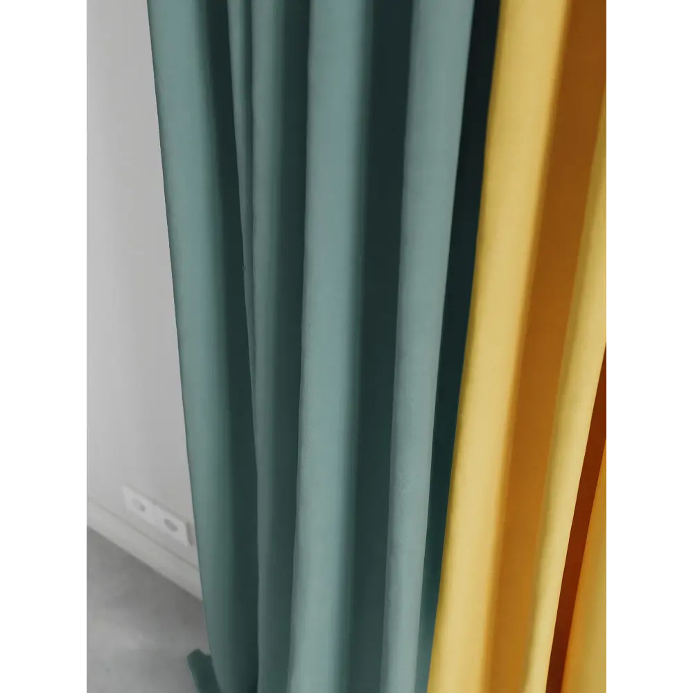 Фото 4 Комплект штор на ленте At Home Нобиус сатин 145x250 см цвет бирюзовый/зеленый AA213611-250 Фото 4 Комплект штор на ленте At Home Нобиус сатин 145x250 см цвет бирюзовый/зеленый AA213611-250