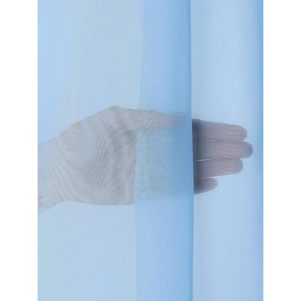 Фото 3 Тюль на ленте At Home Диворио вуаль 200x250 см цвет голубой AA125027