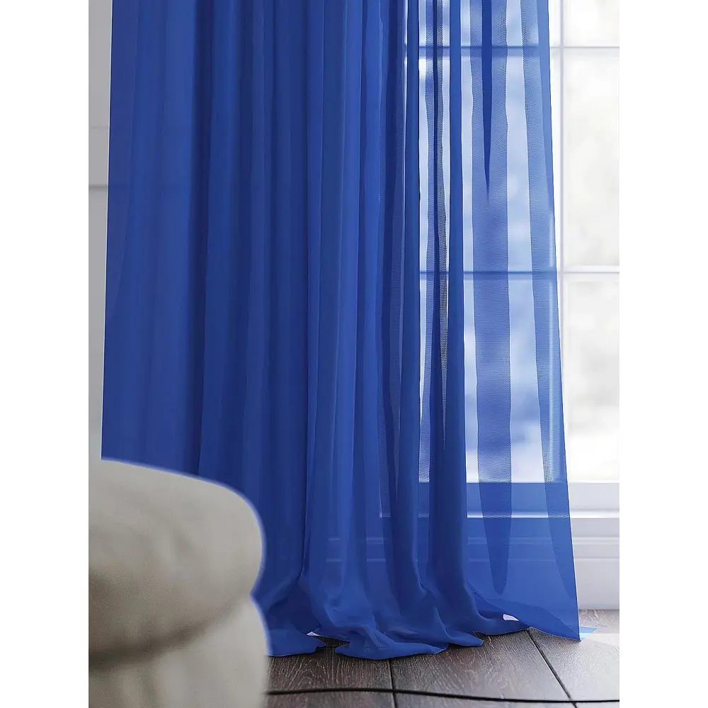 Фото 6 Тюль на ленте At Home Приам вуаль 300x250 см цвет голубой AA125198