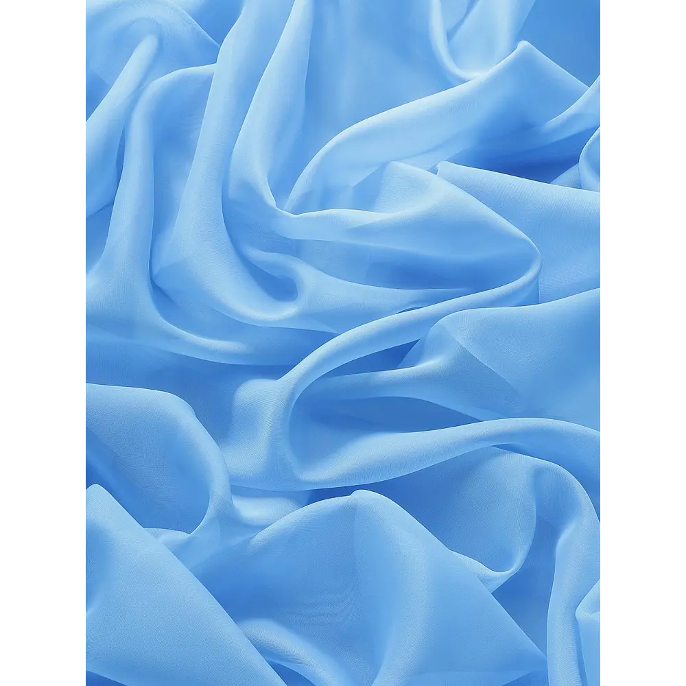 Фото 4 Тюль на ленте At Home Вело вуаль 300x260 см цвет голубой AA121114