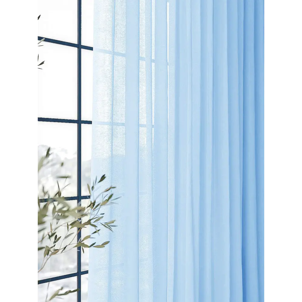 Фото 5 Тюль на ленте At Home Музия вуаль 300x310 см цвет голубой AA125261