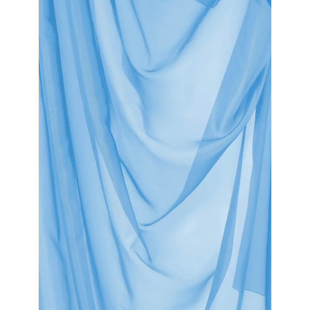 Фото 4 Тюль на ленте At Home Тирои вуаль 400x260 см цвет голубой AA123391