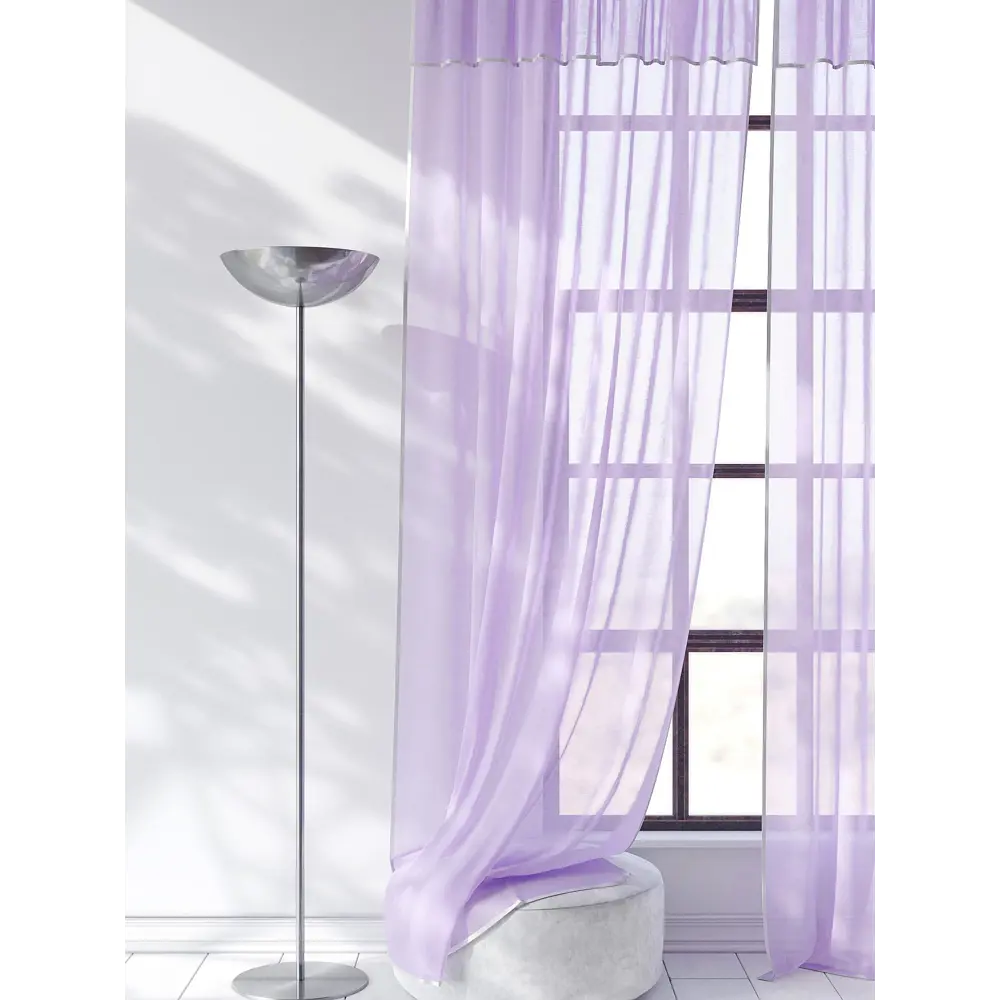 Фото 3 Тюль на ленте At Home Сакнар вуаль 200x250 см цвет фиолетовый AA207226 Фото 3 Тюль на ленте At Home Сакнар вуаль 200x250 см цвет фиолетовый AA207226
