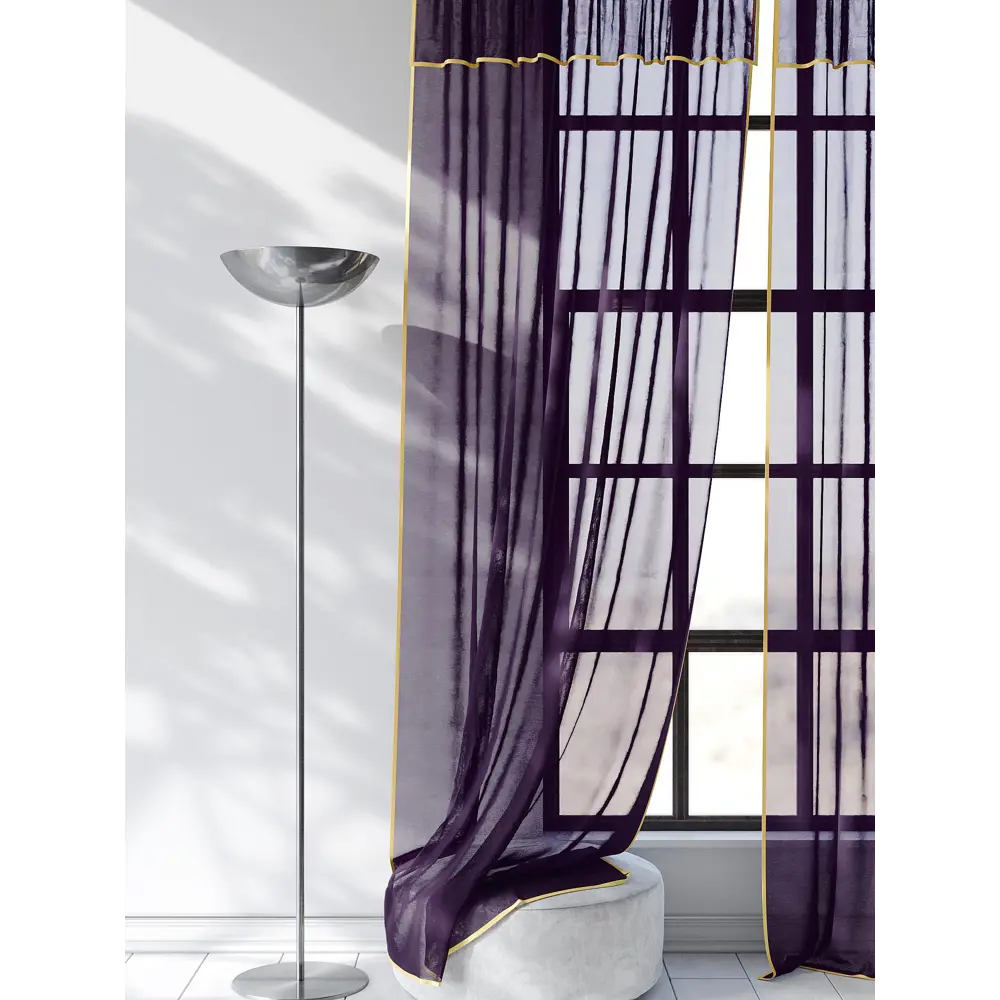 Фото 3 Тюль на ленте At Home Джулионс вуаль 200x250 см цвет фиолетовый AA207199 Фото 3 Тюль на ленте At Home Джулионс вуаль 200x250 см цвет фиолетовый AA207199